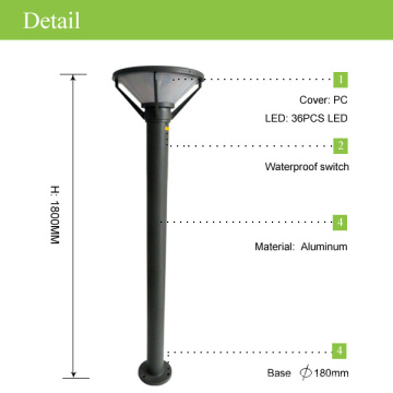 Lampe de jardin solaire CE, éclairage extérieur LED, luminaire de décoration de jardin paysage